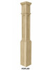 MFP-4091 Actual Flat Panel Mission-Style Box Newel Post, Poplar