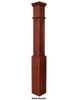 MFP-4091 Actual Flat Panel Mission-Style Box Newel Post, Mahogany