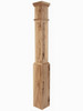 MFP-4091 Actual Flat Panel Mission-Style Box Newel Post, Hickory