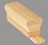 C-6010P Plowed Hard Maple Handrail (Red Oak Shown)
