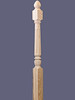 C-4285 Chippendale Fluted Spade Top Landing / Angle Newel Post