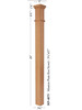 MP-4075 Mission Style Plain Box Newel Post