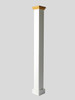 MFP-4086 Mission-Style Box Newel Post (Primed with Special Species Trim illustrated)