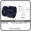 E2070/MB Nero Black Round Anchorage for 1 2/3" Dia. x 5/64" Tube, Data Sheet