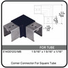 E1400120/MB Nero Square Connector for 1-9/16" Tube, Data Sheet