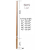 5015 Colonial Stair Baluster, 1-1/4" x 42" Structural Rise Dimensional Information