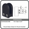 E31404200/MB Round Glass Clamp for Round Handrail Data Sheet