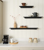 The Sunny 650 3 Piece Shelf Mantel, Black