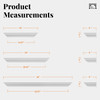 The Sadie 3 Piece Mantel Shelf Set, Measurements
