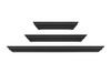 The Sadie 3 Piece Mantel Shelf Set, Black