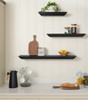 The Sadie 3 Piece Mantel Shelf Set, Black Kitchen