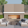 NCL Linear Non-Combustable Fireplace Mantel Shelf, Pearl Outdoor