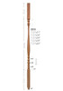 5205 42" Hampton Baluster Dimensional Information