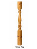 5005 31" Hampton Square Top Baluster, Yellow Pine