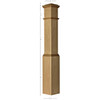 4092 Primed with Special Species Trim Box Newel Post Dimensional Information