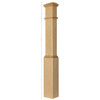 4092 Primed with Special Species Trim HALF Box Newel Post