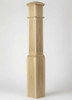 F-4092 Fluted Large Box Newel Post, Poplar