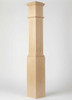 F-4092 Fluted Large Box Newel Post, Hard Maple