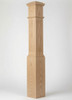 F-4092 Fluted Large Box Newel Post, White Oak