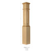 RP-4092 Primed with Special Species Trim Raised Panel Box Newel Post