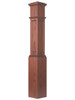 AFP-4092 Actual Flat Panel Large Box Newel Post, Mahogany