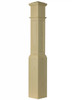 AFP-4092 Actual Flat Panel Large Box Newel Post, Poplar