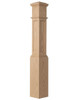 AFP-4092 Actual Flat Panel Large Box Newel Post, Hickory