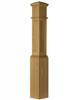 AFP-4092 Actual Flat Panel Large Box Newel Post, Red Oak