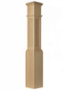 AFP-4092 Actual Flat Panel Large Box Newel Post, Beech