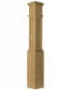 AFP-4092 Actual Flat Panel Large Box Newel Post, White Oak