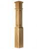 ARP-4092 Actual Raised Panel Large Box Newel Post, Hickory