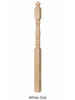 4300 Ball Top Starting Newel Post, White Oak