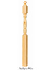 4300 Ball Top Starting Newel Post, Yellow Pine