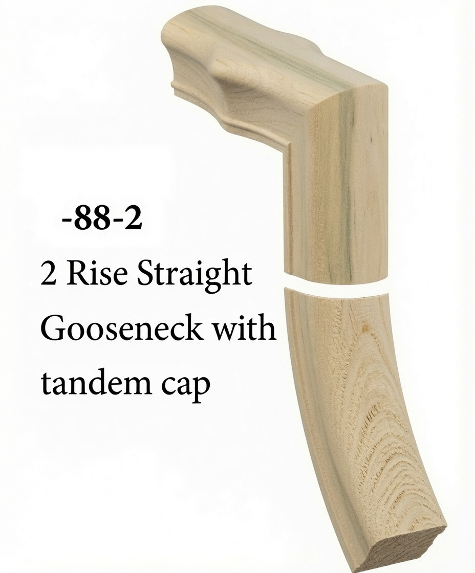 7088 2-Rise Gooseneck with Tandem Cap - Poplar