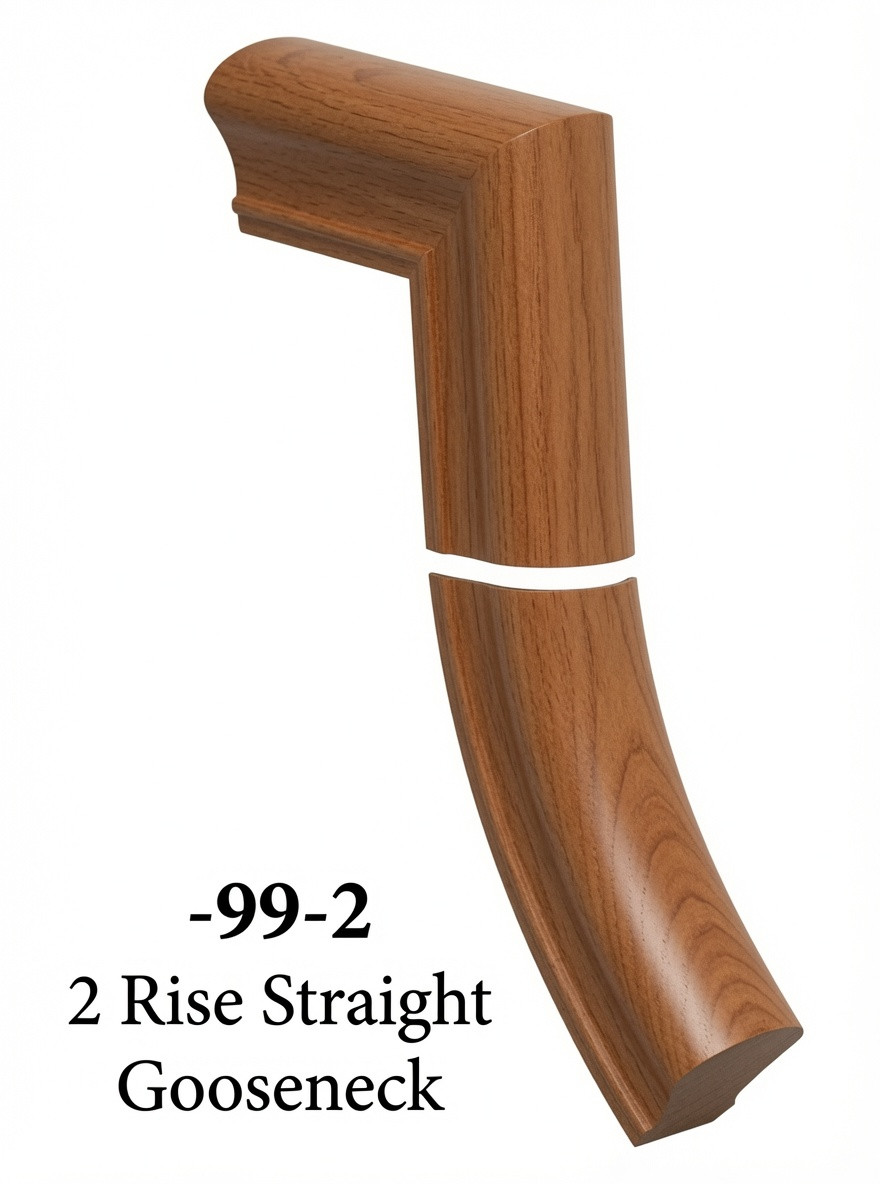 7099-2 2 Rise Gooseneck, No Cap - American Cherry