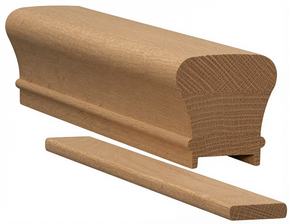 6010P Plowed Handrail - White Oak
