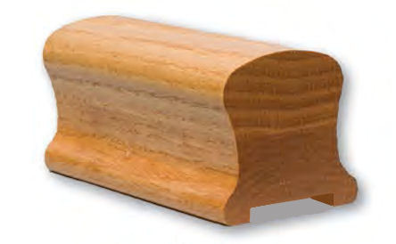 9100P Plowed Brazilian Cherry Handrail