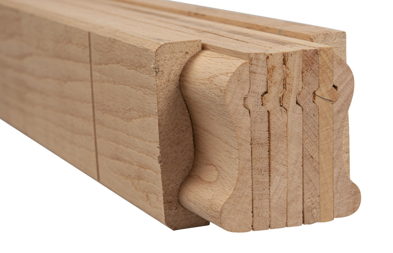 9100B Bending Handrail - Red Oak