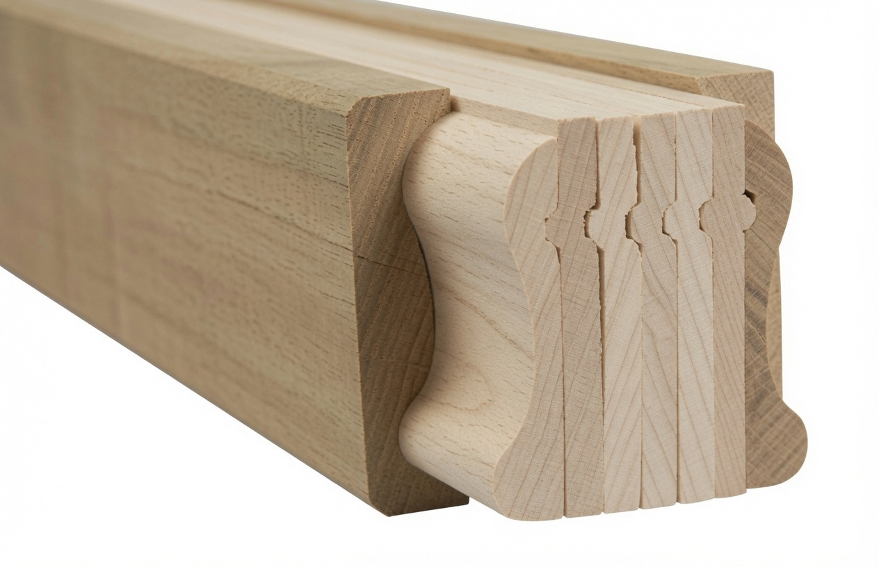 9100B Bending Handrail - Hard Maple
