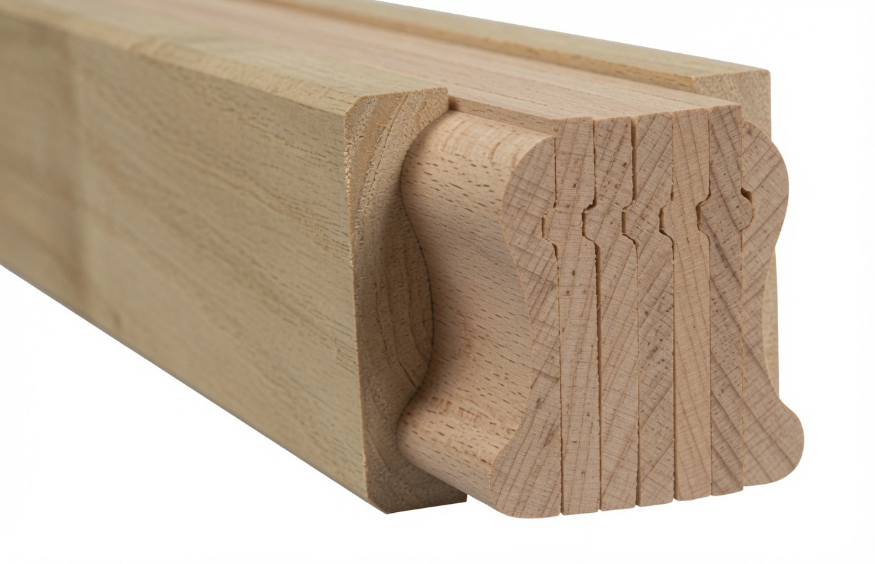 9100B Bending Handrail - Beech