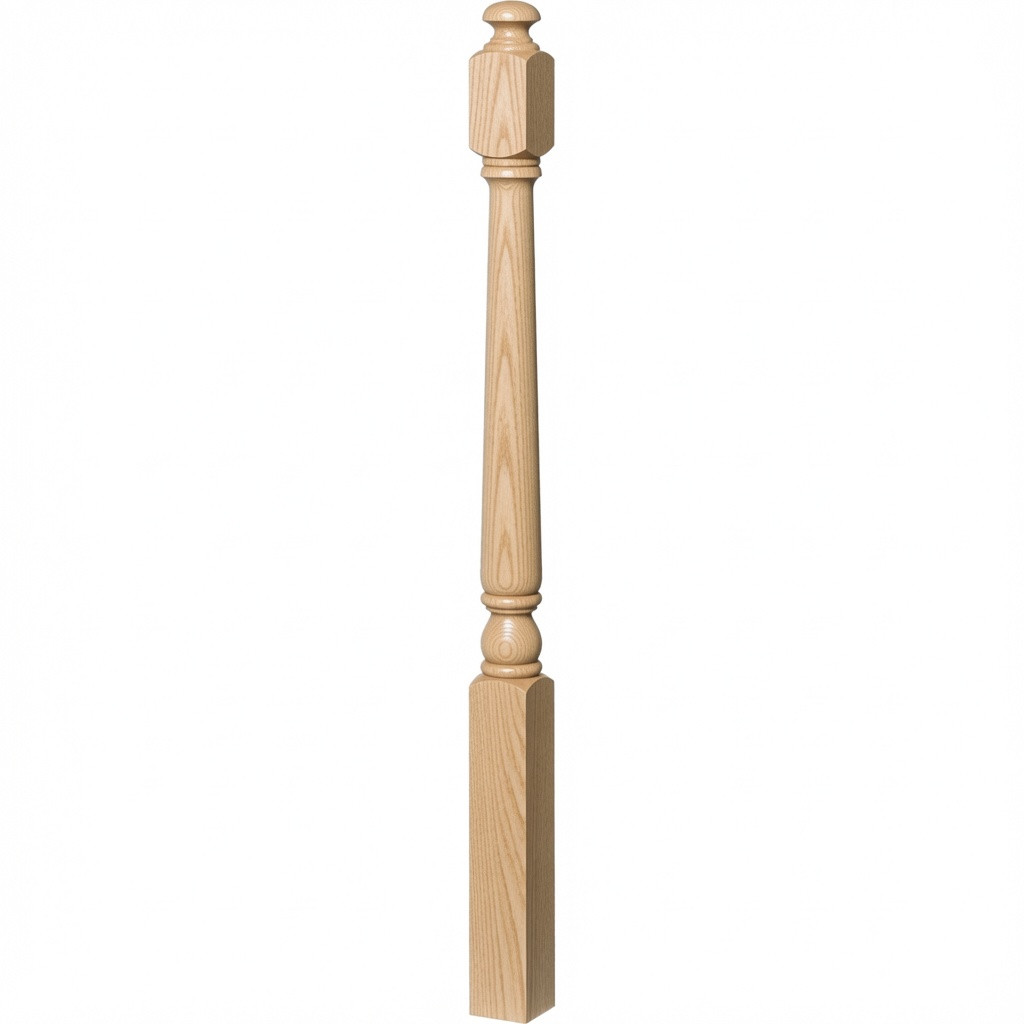 4042A Colonial Starting Newel Post, Ash