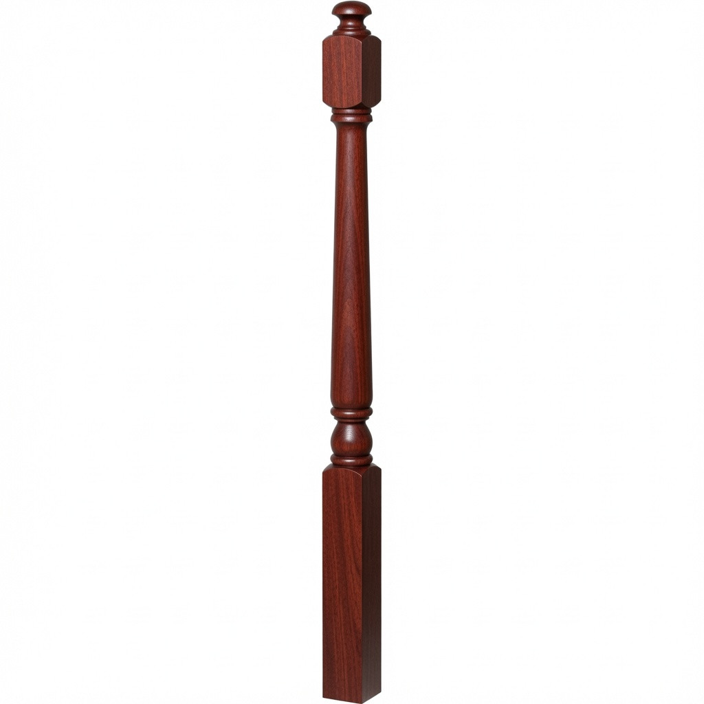 4042A Colonial Starting Newel Post, Mahogany