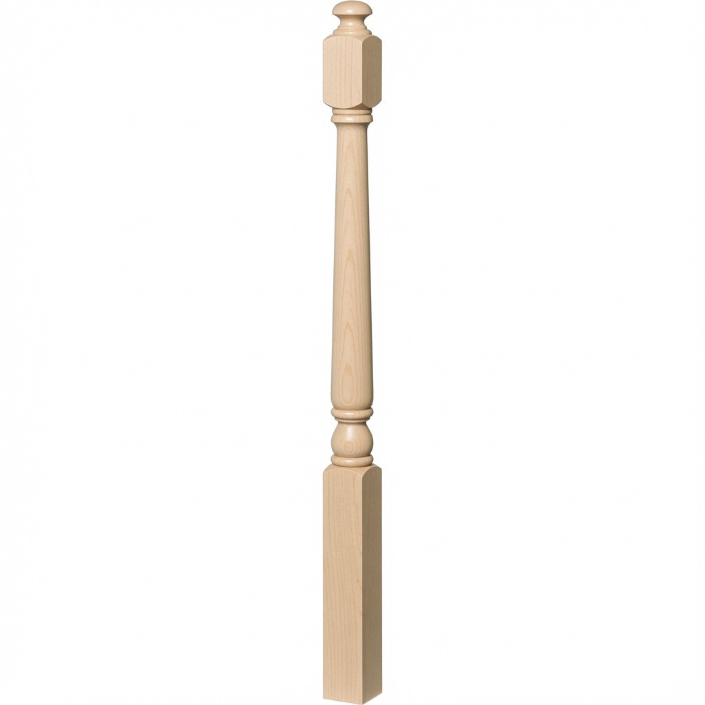 4042A Colonial Starting Newel Post, Soft Maple