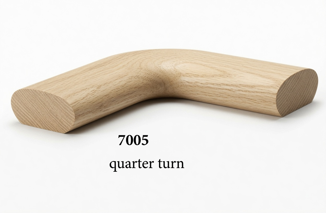 7005 Level Quarter-turn for the 6042 Handrail - Red Oak