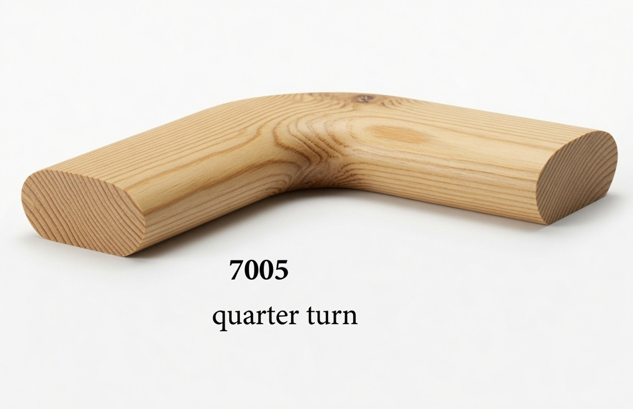 7005 Level Quarter-turn for the 6042 Handrail - Yellow Pine