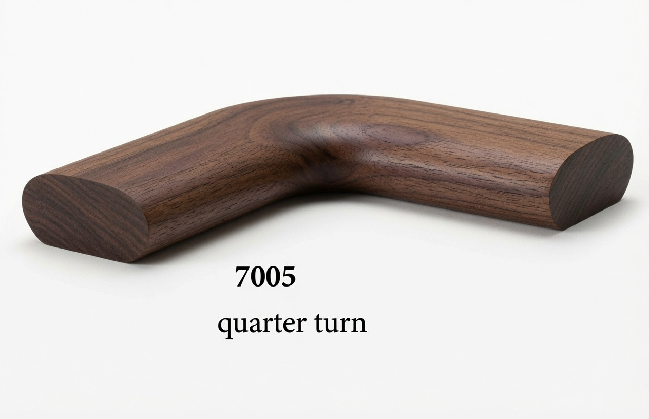 7005 Level Quarter-turn for the 6042 Handrail - Walnut
