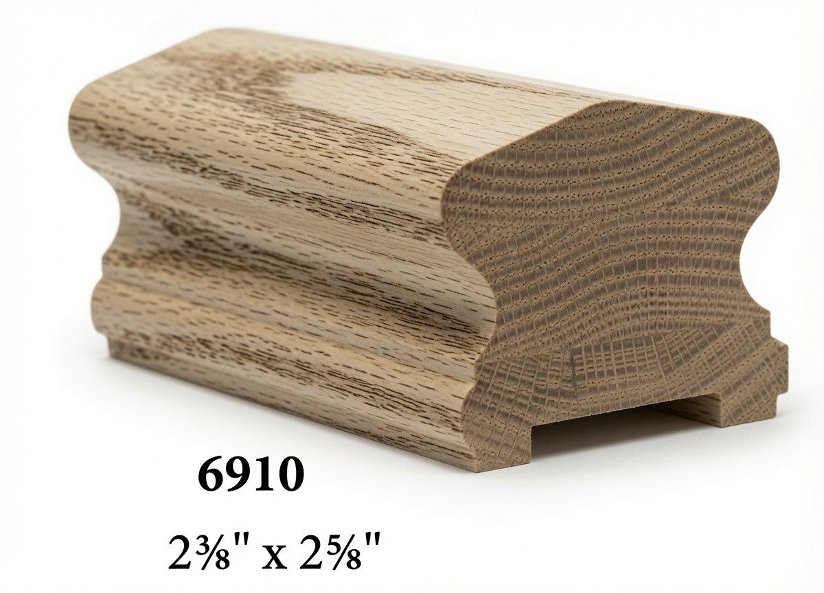 6910P Ash Plowed Handrail