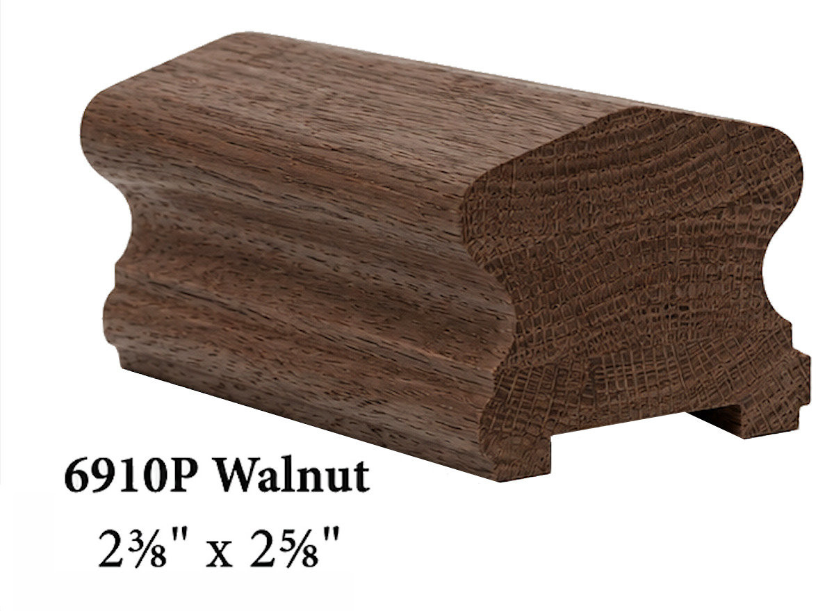6910P Plowed Walnut Handrail