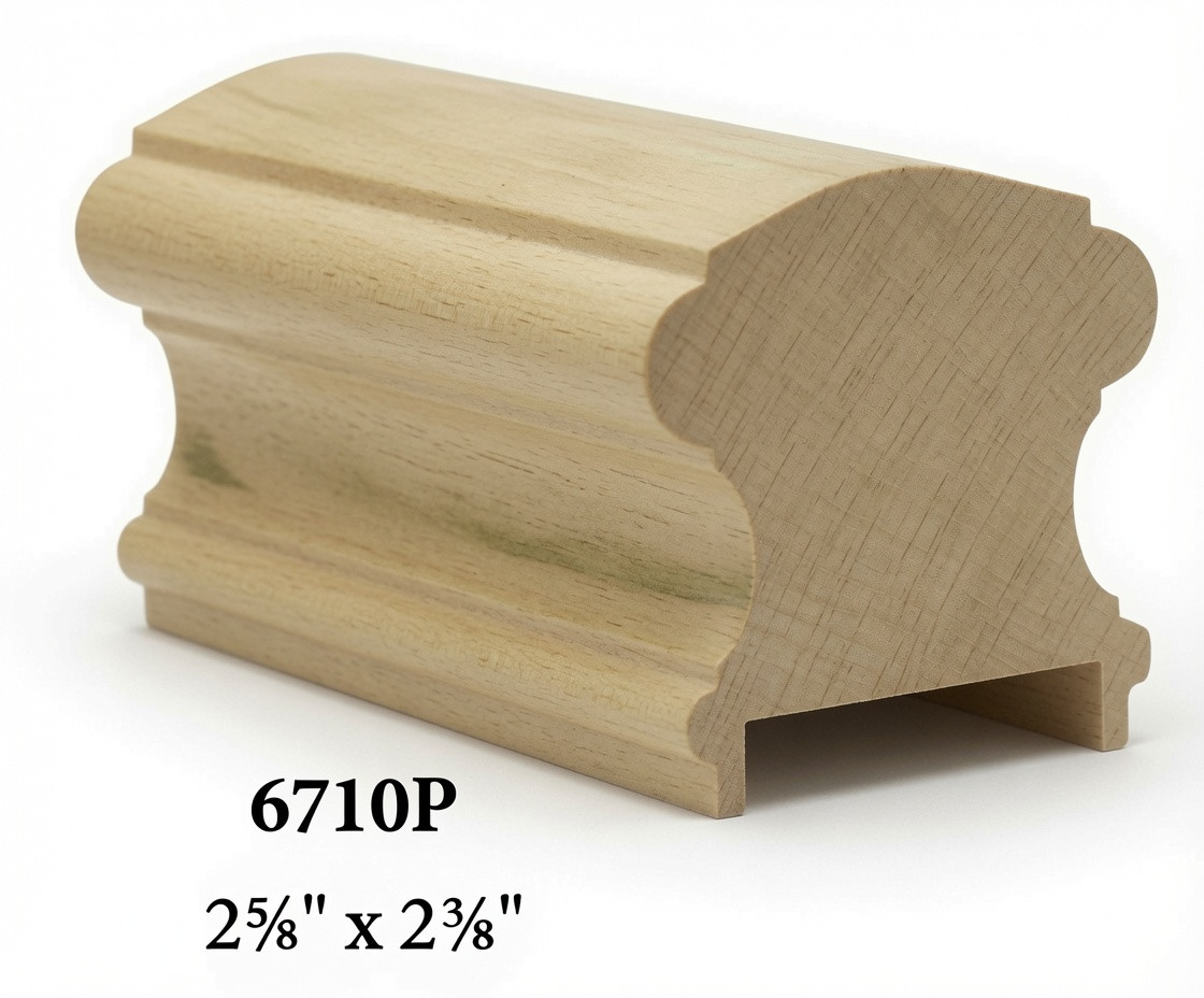 6710P Poplar Plowed Handrail