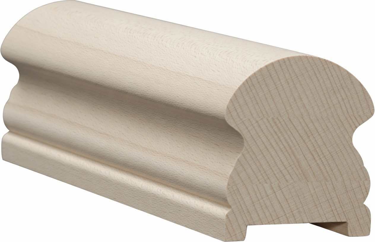 6519P Soft Maple Plowed Handrail